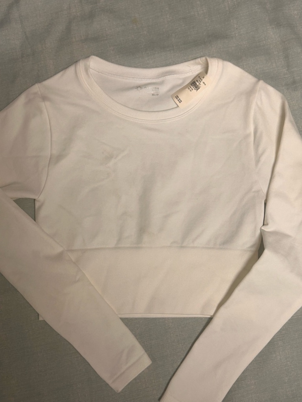 Offline by Aerie Women’s White Long-Sleeve Cropped Top NWT